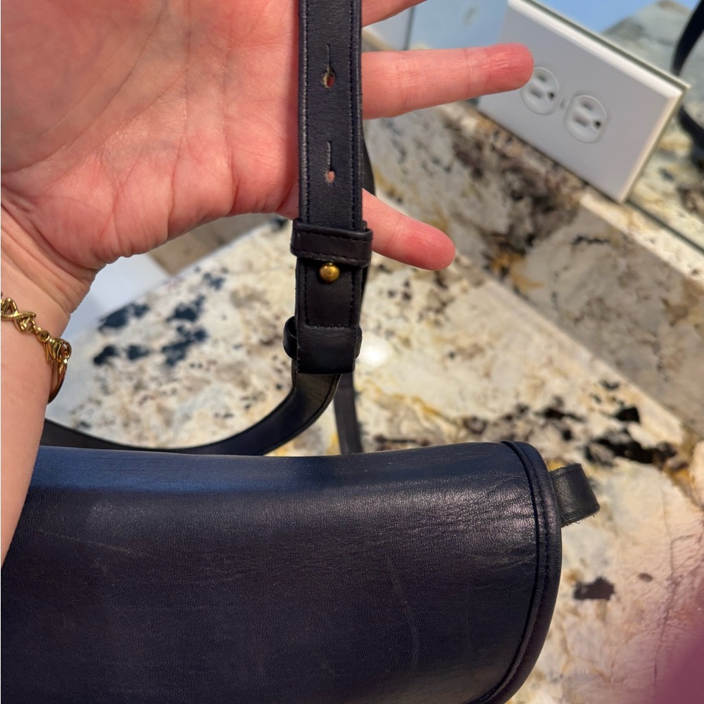 Rare Vintage Coach Jackson Navy Leather bag - Picture 7 of 11